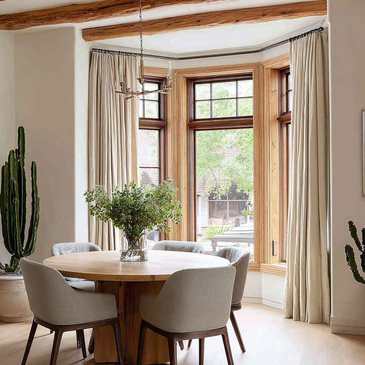 Relief Linen Texture Blackout Pleated Curtains