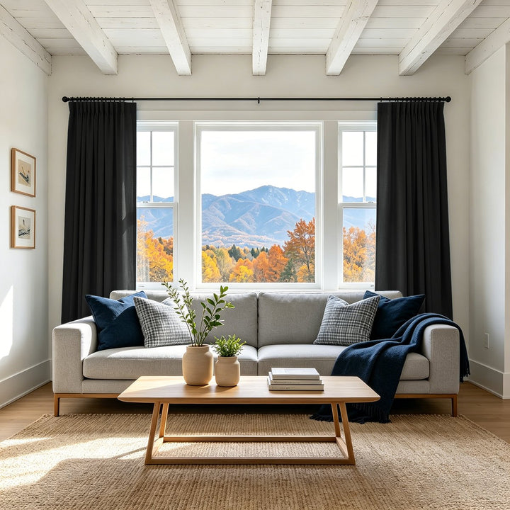 Lume Linen Blackout Custom Curtains Breathable Pinch Pleat