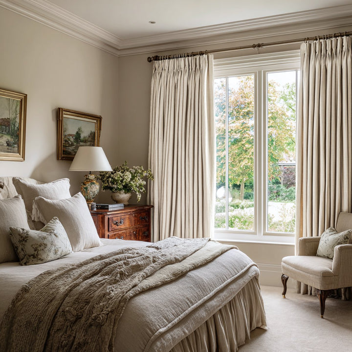 Double-Sided Textured Blackout Pleated Curtains