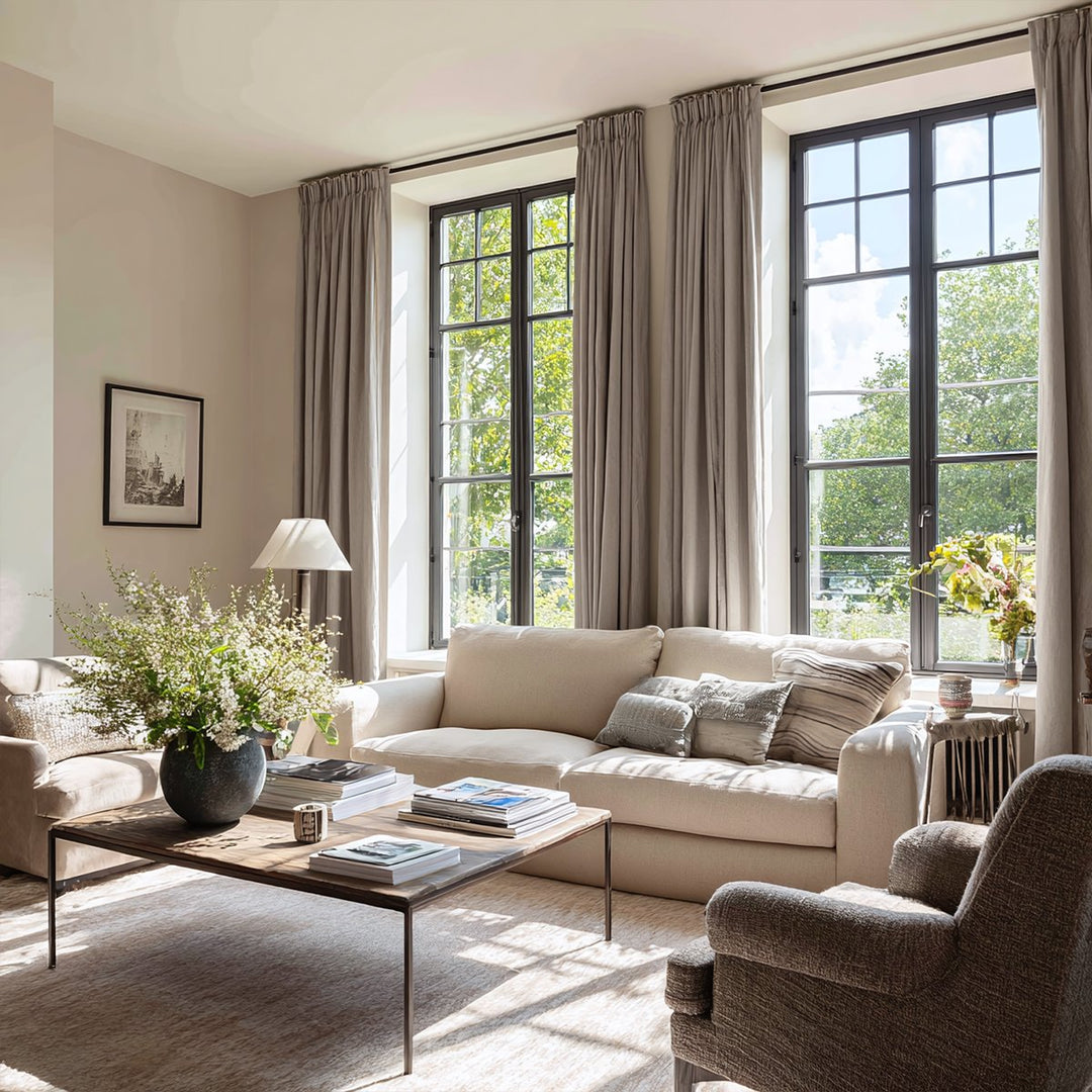 Opaque Linen Texture 100% Blackout Curtains