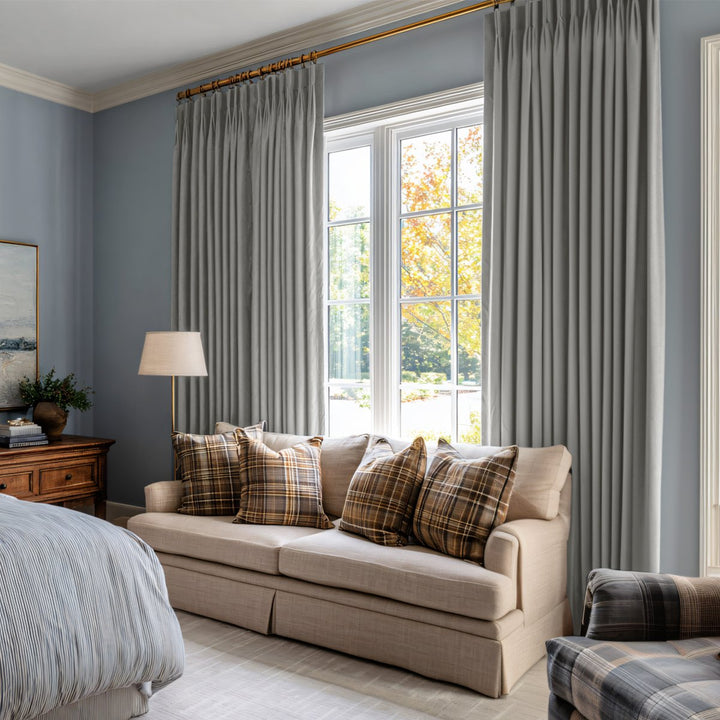 Nest Elegant Velvet Pleated Living Room Bedroom Thermal Curtains