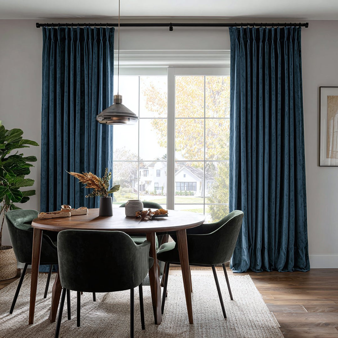 Nest Custom Velvet Thermal Curtains Pinch Pleat Grommet