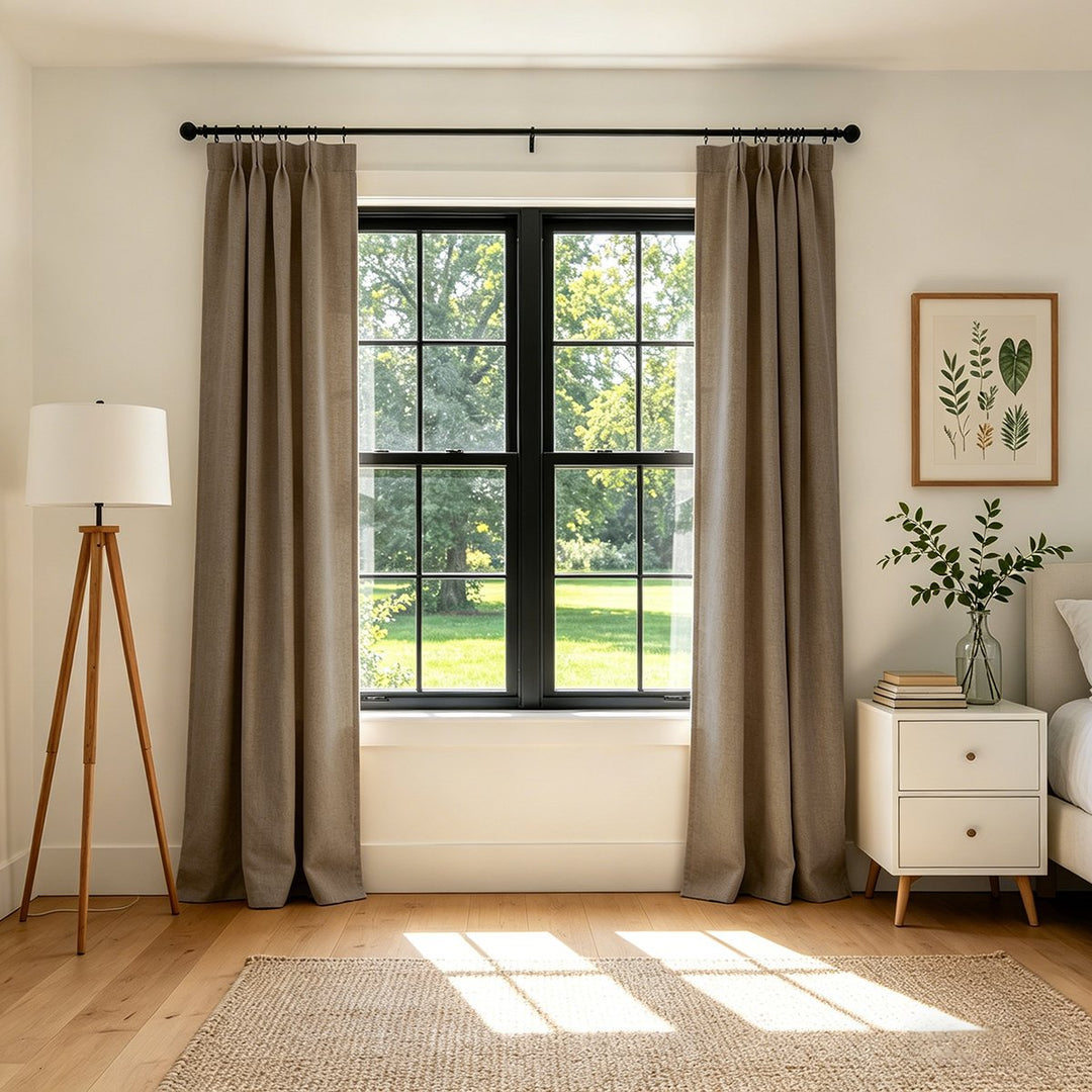 Lume Linen Blackout Custom Curtains Breathable Pinch Pleat
