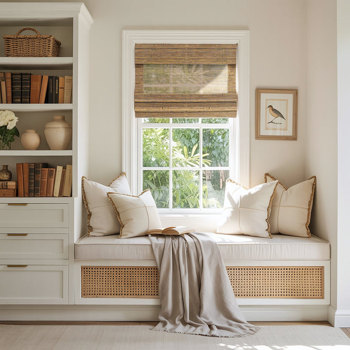 Natural Ramie Bamboo Woven Shade - Reed Tan