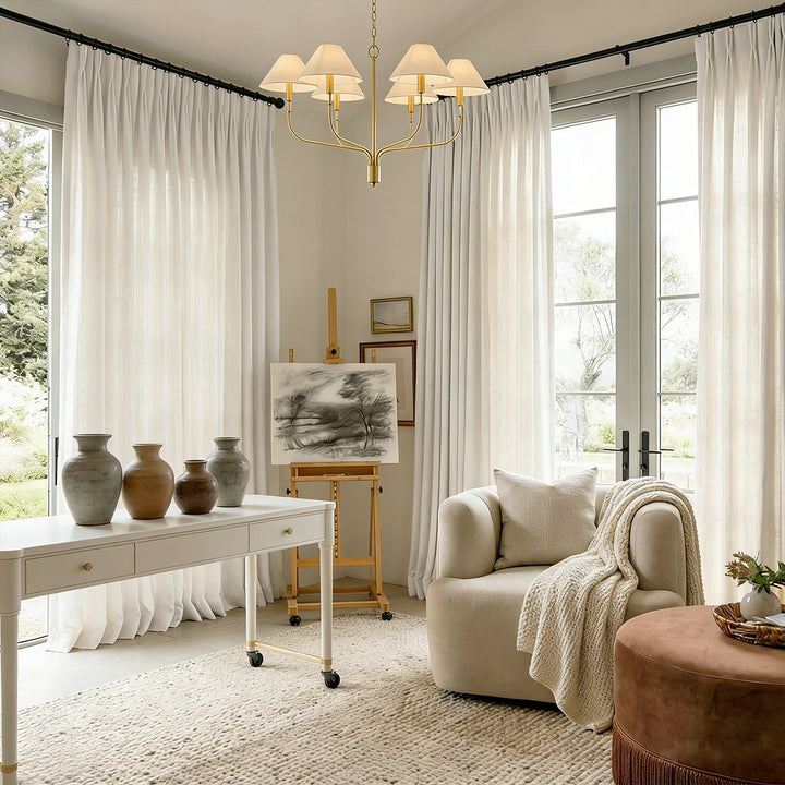 Custom Linen Curtains Bamboo Texture for Living Room Bedroom Made to Measure Window Panels