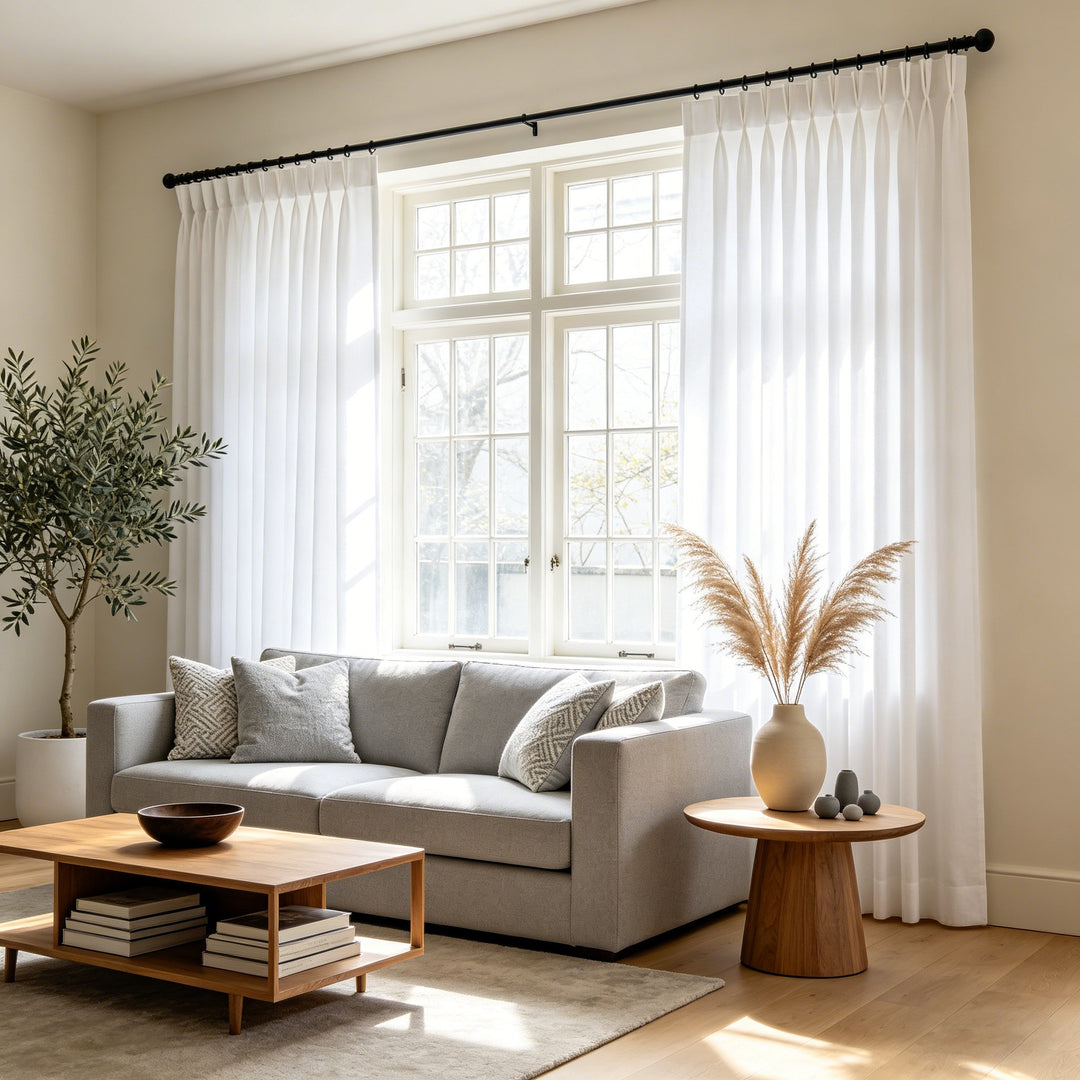 Lira Custom Linen Semi Sheer Curtains