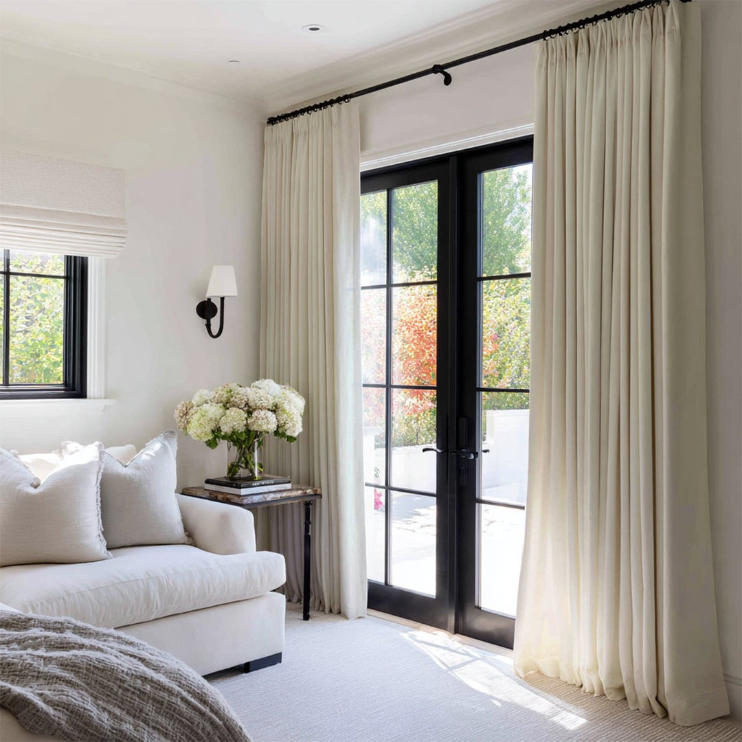 Bulgari Cotton-Linen Textured Blackout And Soundproof Window Curtains