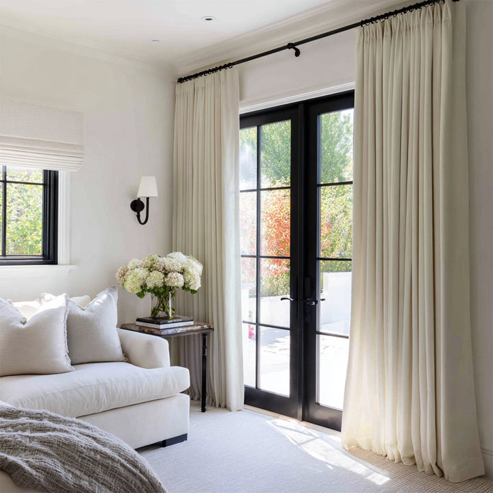 Bulgari Cotton-Linen Textured Blackout And Soundproof Window Curtains