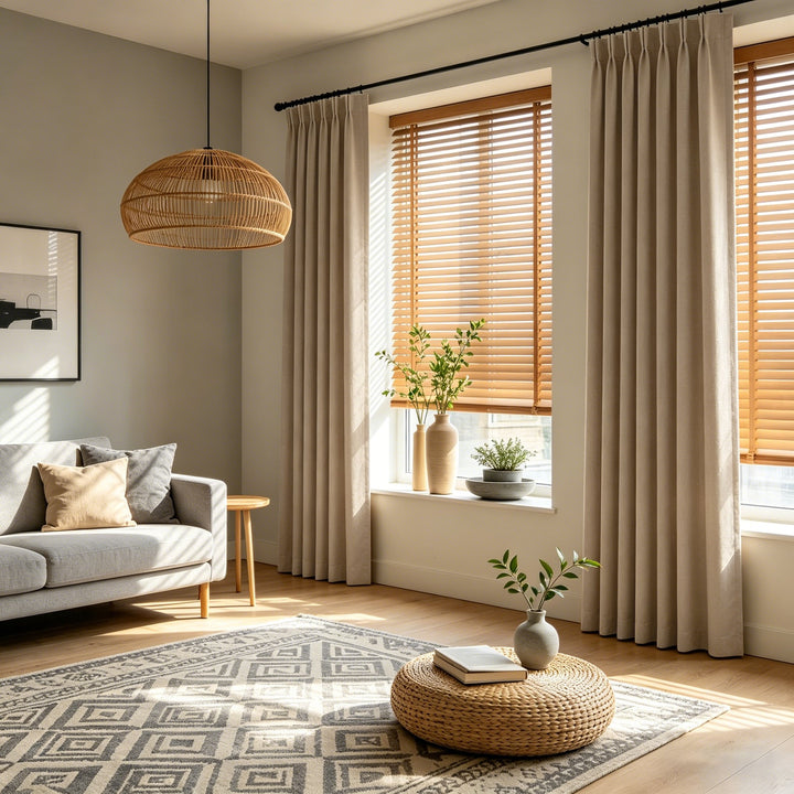 Chevron Custom Herringbone Cotton Blend Pinch Pleat Curtains