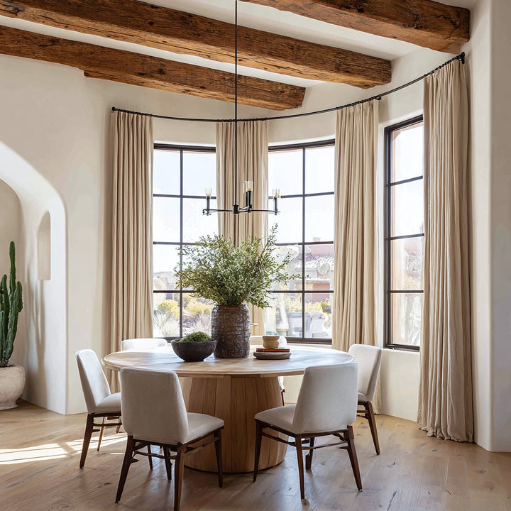 Linen And Cotton Blackout Pleated Curtains