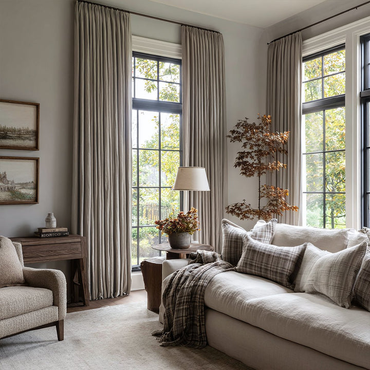 Ember Luxurious Velvet Pleated Thermal Curtains