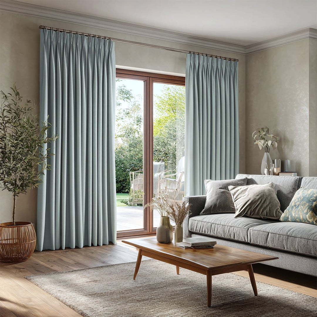 Linen And Cotton Blackout Pleated Curtains