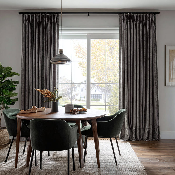 Nest Custom Velvet Thermal Curtains Pinch Pleat Grommet