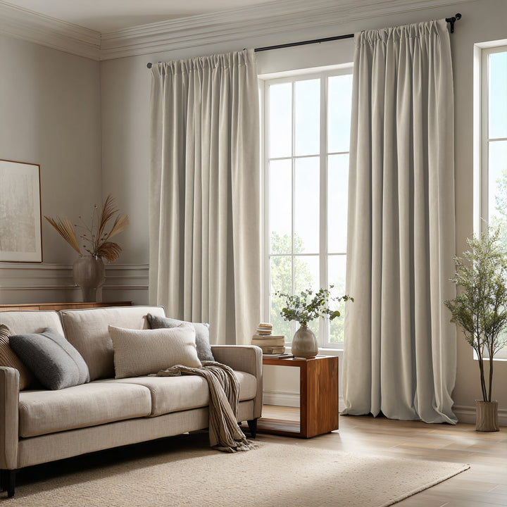 Umbra Velvet Blackout Pleated Thermal Curtains Soft Top