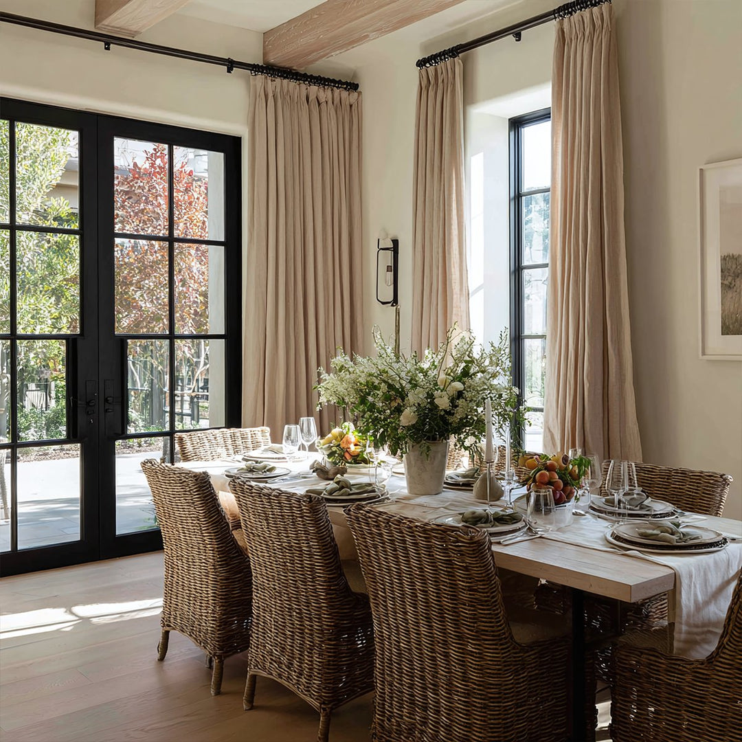 Lume Linen Blackout Custom Curtains Breathable Pinch Pleat