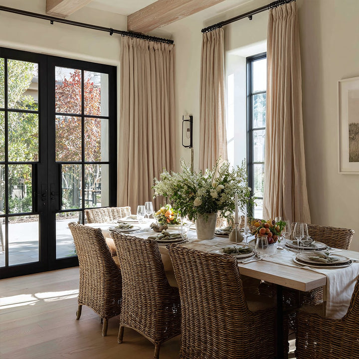Lume Linen Blackout Custom Curtains Breathable Pinch Pleat