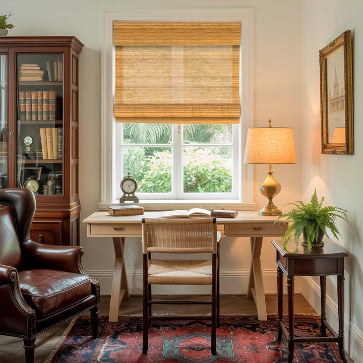 100% Bamboo Woven Shade - Natural Straw