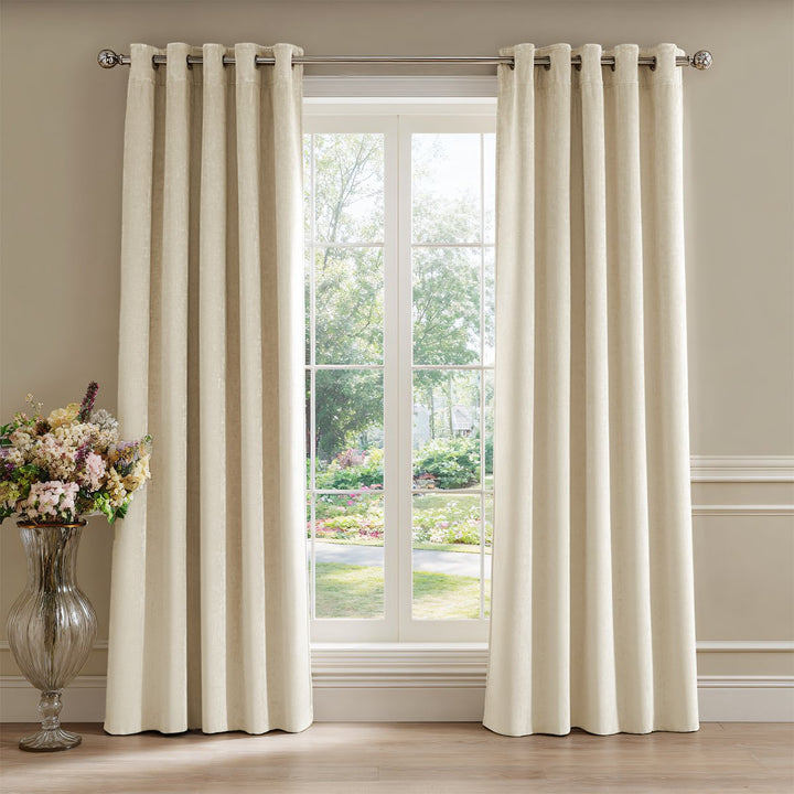 Hue Velvet Blackout Noiseproof Grommet Thermal Curtains