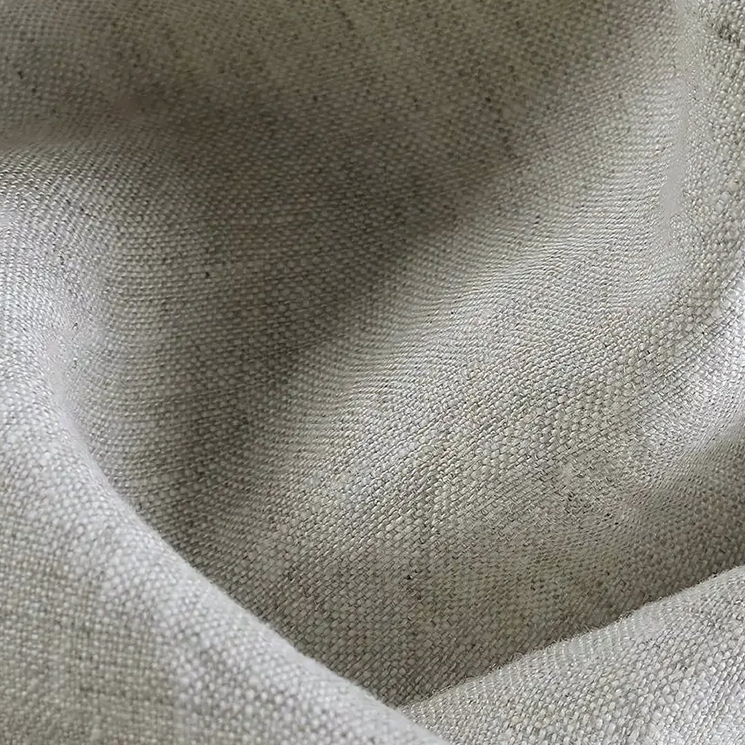 100% Linen Sheer Breathable Blackout Pleated Curtains