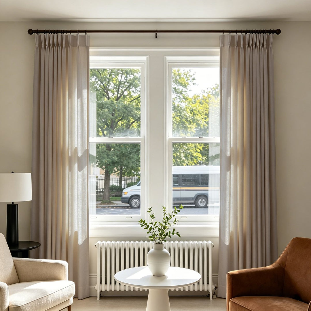 Lume Linen Blackout Custom Curtains Breathable Pinch Pleat
