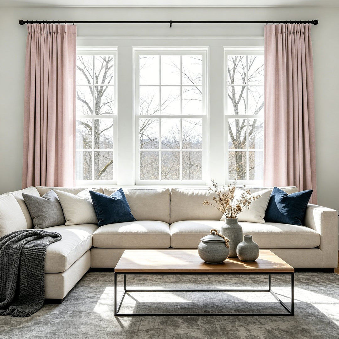 Lume Linen Blackout Custom Curtains Breathable Pinch Pleat