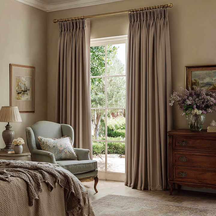 Opaque Linen Texture 100% Blackout Curtains