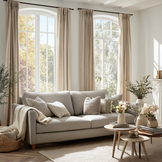 Double-Sided Cotton And Linen Texture, The Darker The Color, The More Light-Blocking The Living Room Curtains