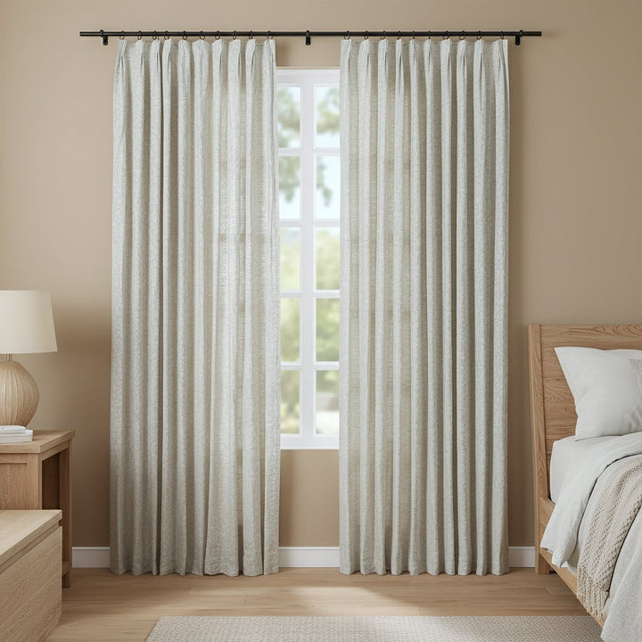 Sylvan 100% Linen Sheer Pleated Curtains