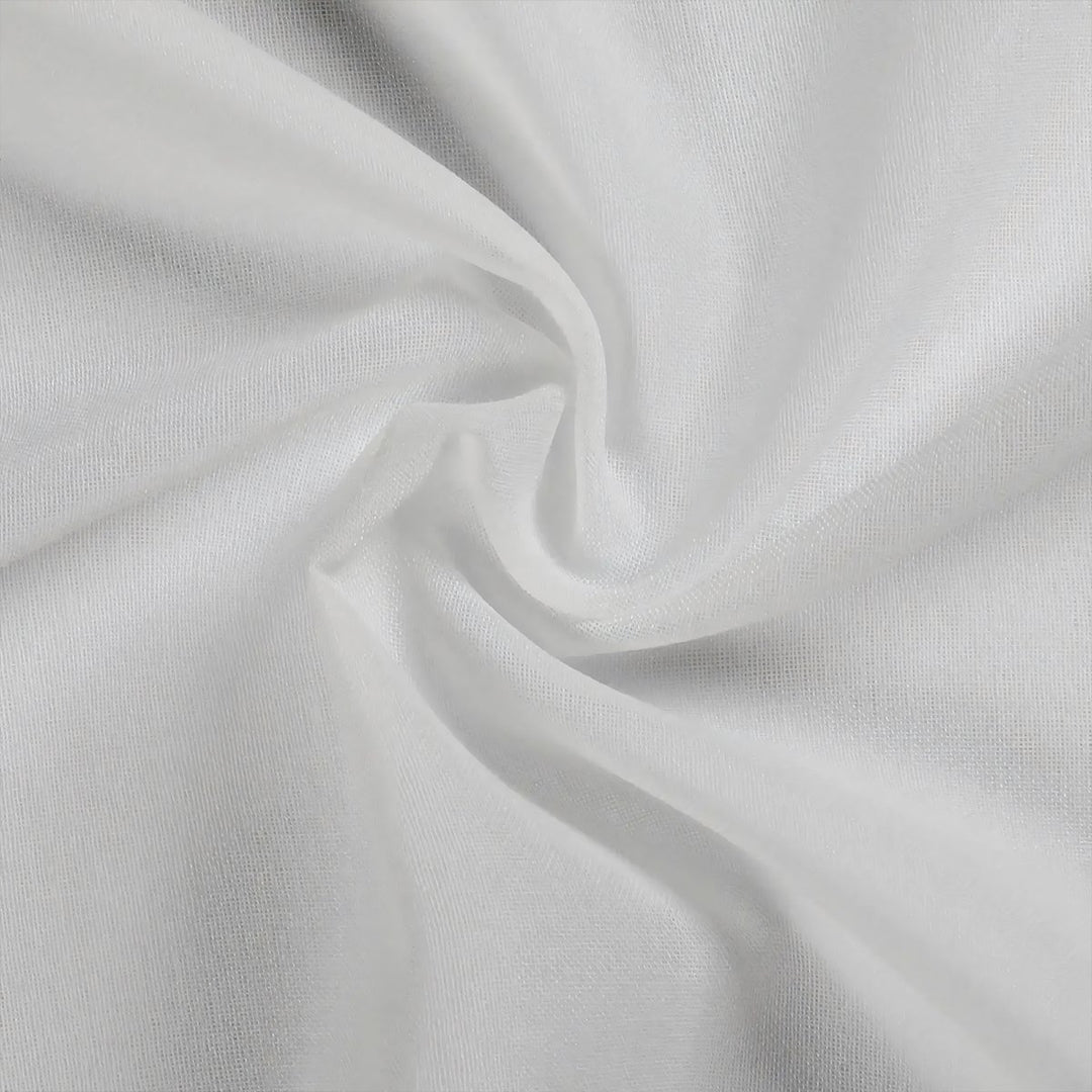 White Translucent Tulle Living Room Curtains Soft Top