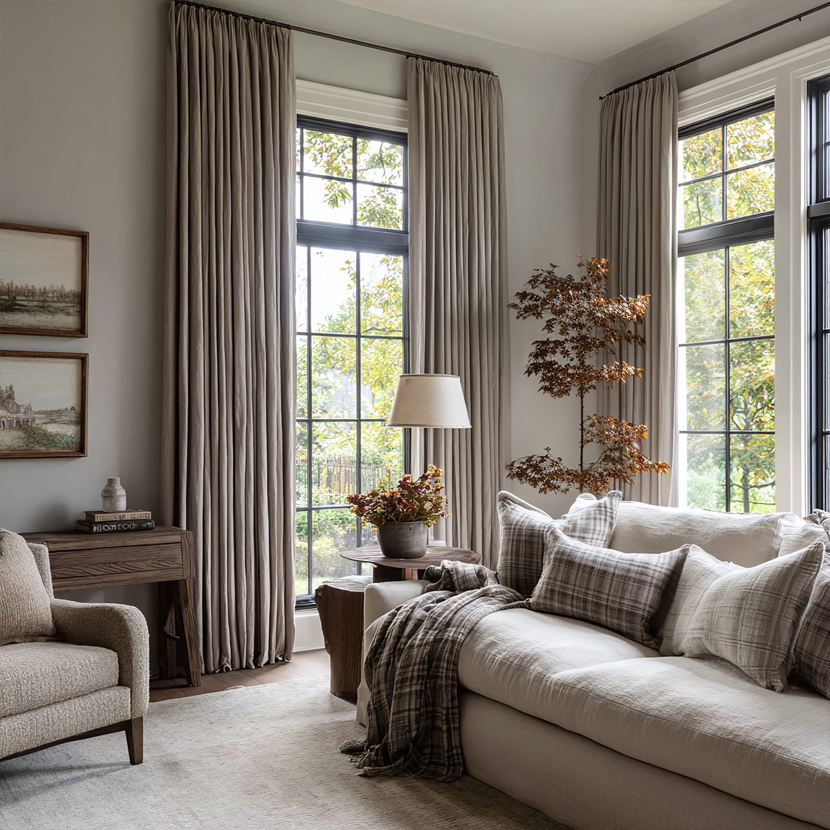 Luxurious Velvet Pleated Curtains