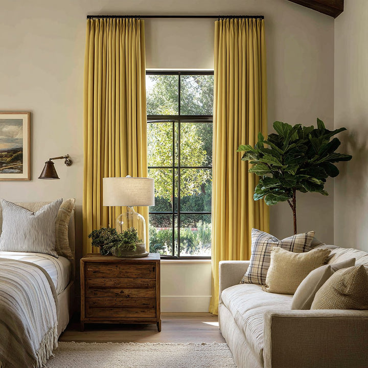 Ember Luxurious Velvet Pleated Thermal Curtains