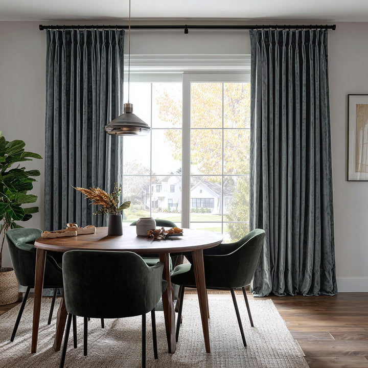 Nest Custom Velvet Thermal Curtains Pinch Pleat Grommet