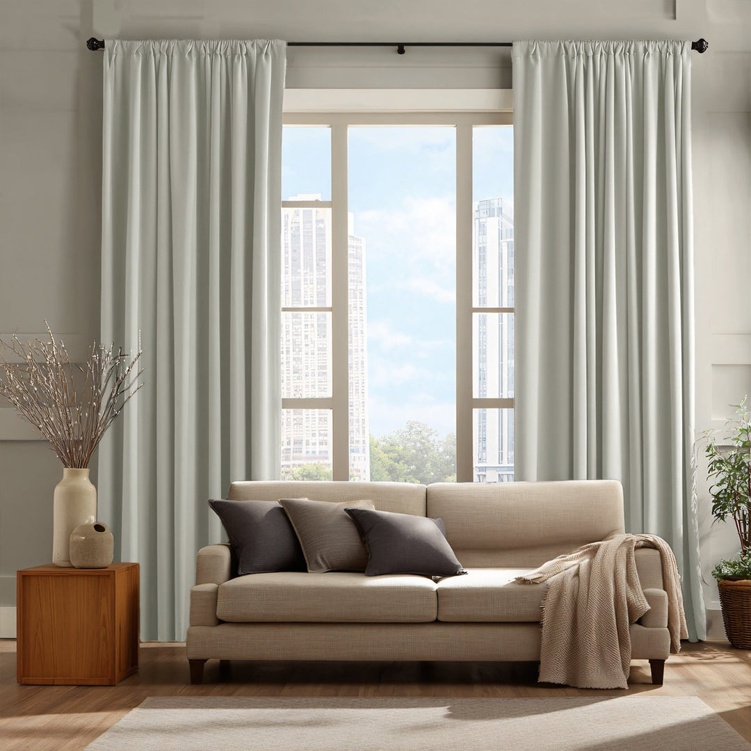 Umbra Velvet Blackout Pleated Thermal Curtains Soft Top