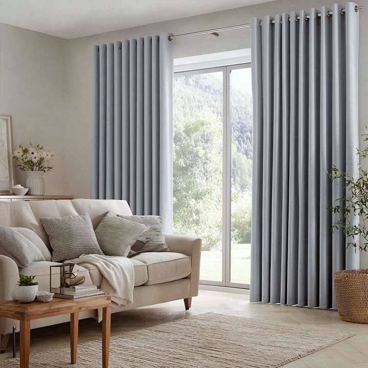 Celeste Cotton Pleated Blackout Curtains For Living Room Bedroom Grommet