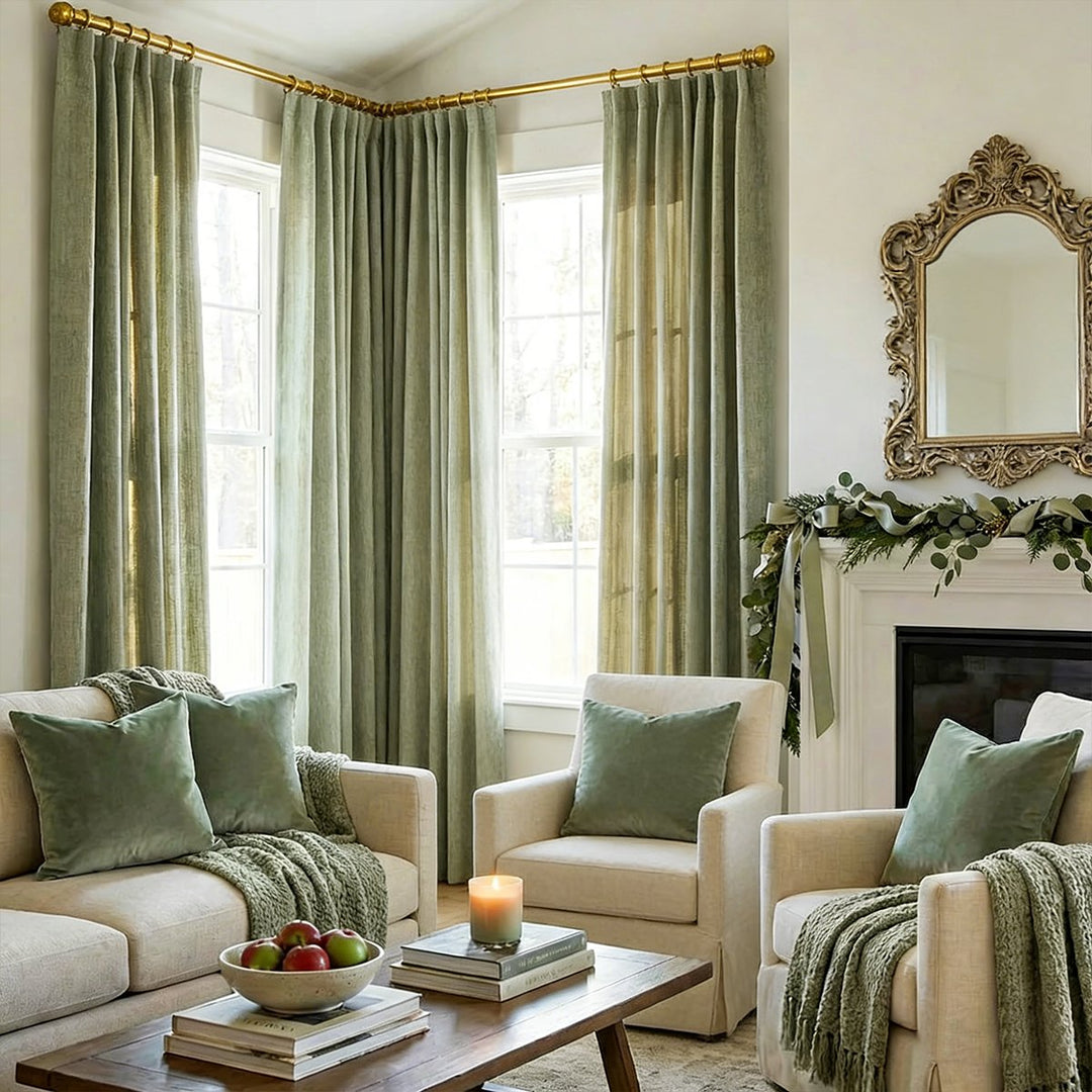 Custom Linen Curtains Bamboo Texture for Living Room Bedroom Made to Measure Window Panels