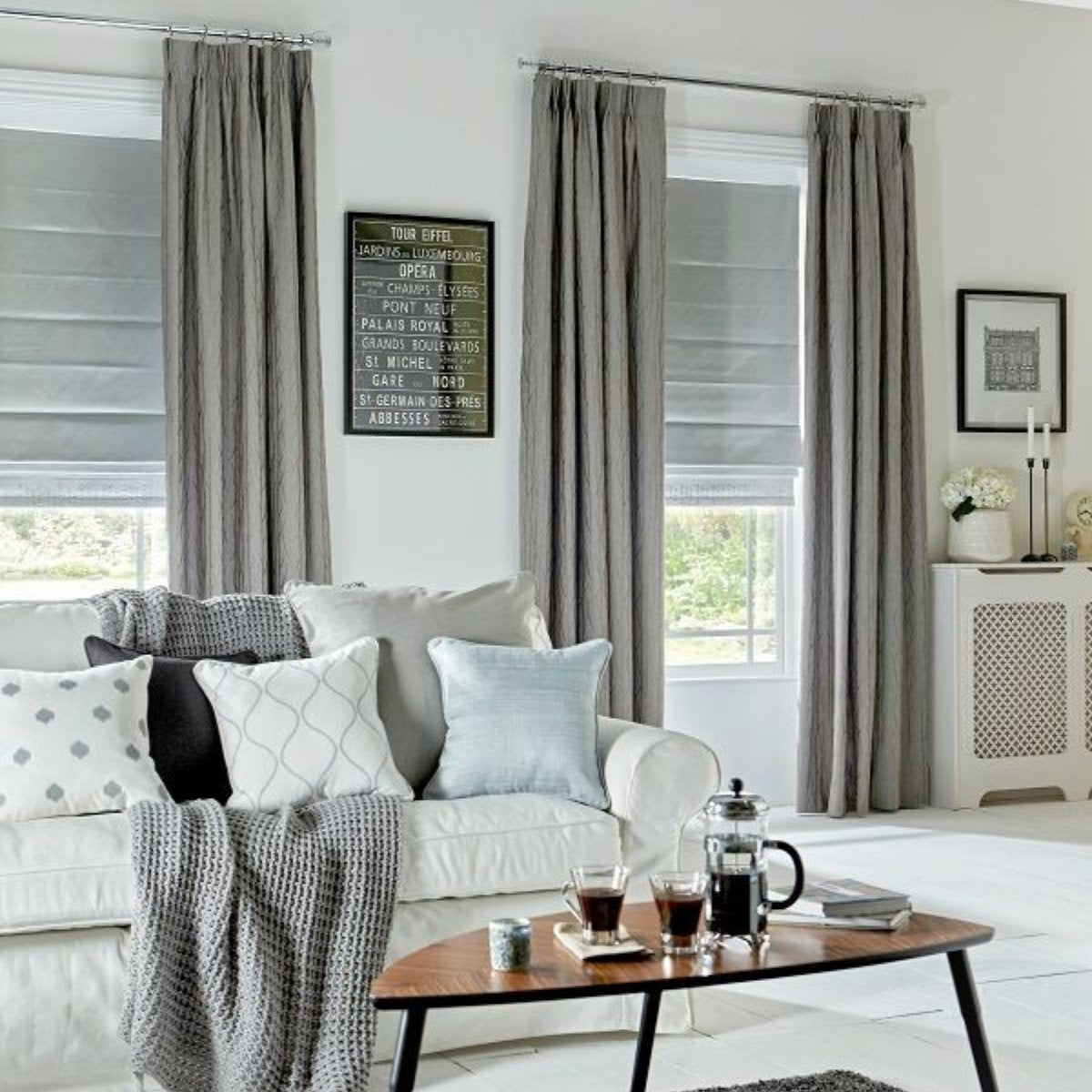 Linen Blend Pleated Curtains Heavyweight Natural Sustainable Custom Elegant Drapes
