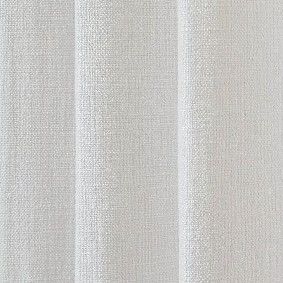 Linen Solid Blackout Pleated Curtains