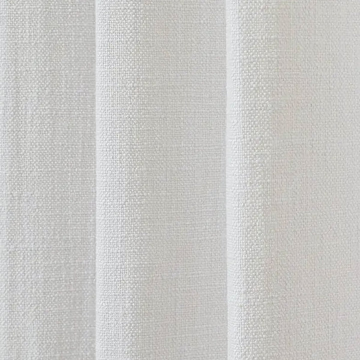 Linen Solid Blackout Pleated Curtains