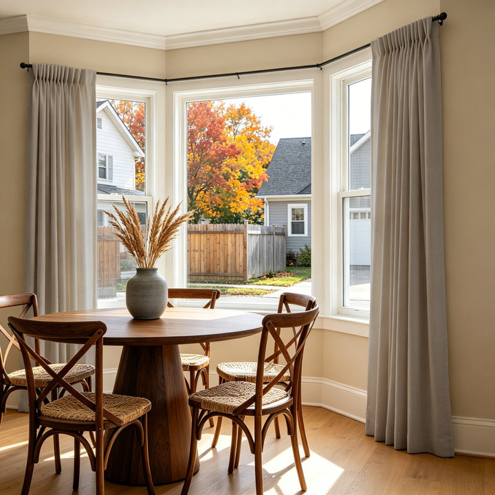 Nox Custom Pinch Pleat Linen 100% Blackout Curtains