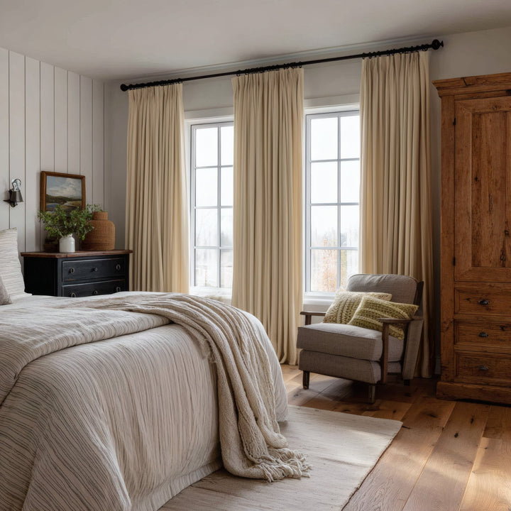 Delta Custom Diamond Textured Linen Cotton Curtains
