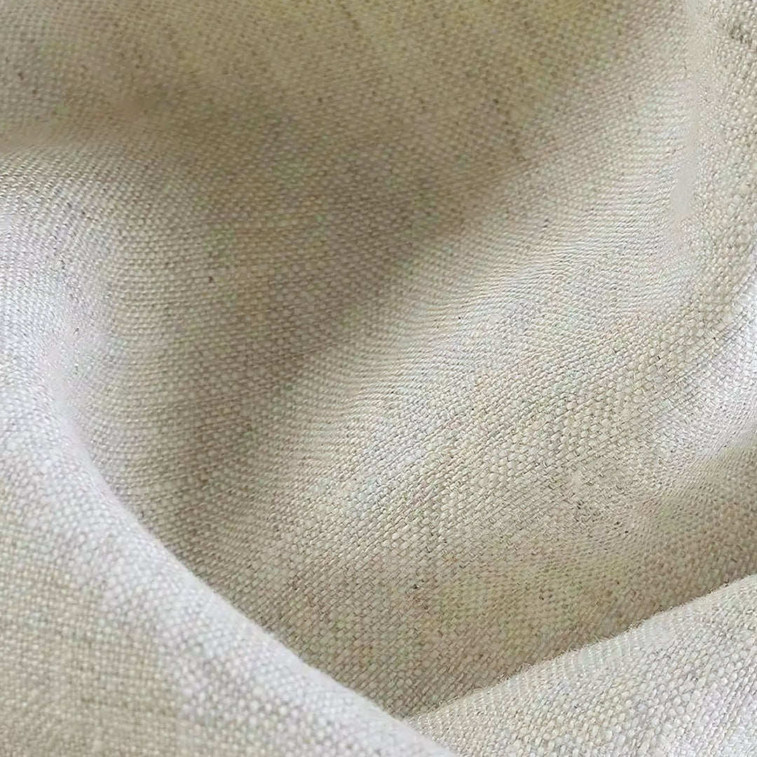 Cambric 100% Linen Sheer Breathable Blackout Pleated Curtains