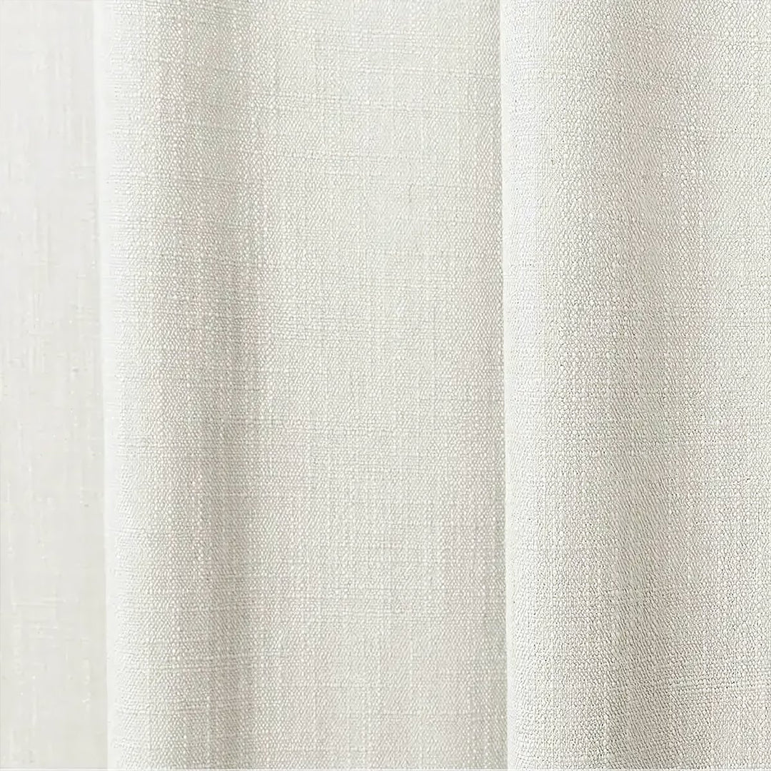 Refuge Linen pleated living room breathable blackout curtains