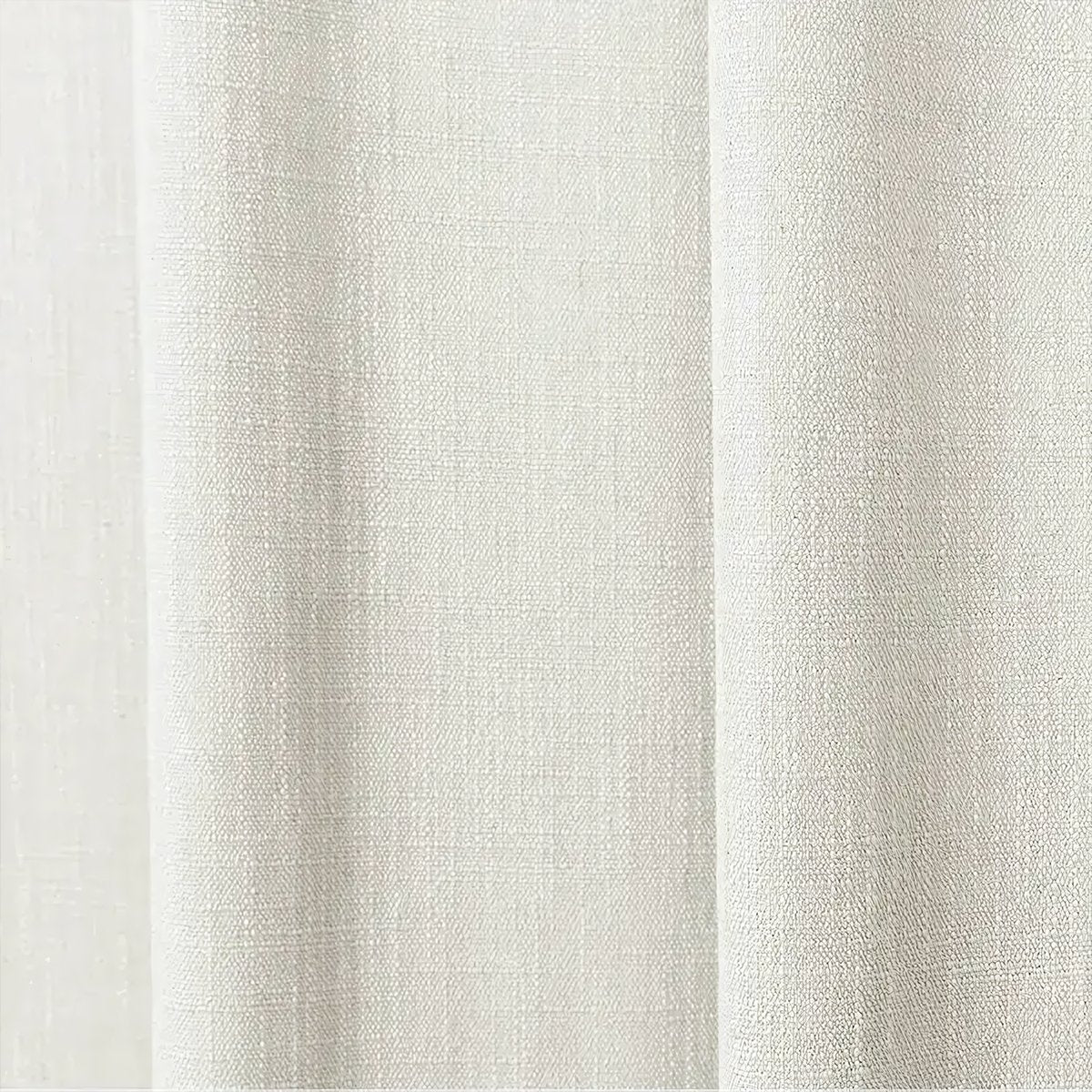 Linen pleated living room breathable blackout curtains