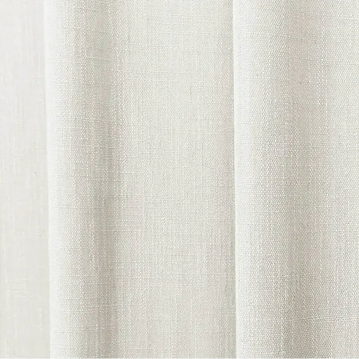 Linen pleated living room breathable blackout curtains