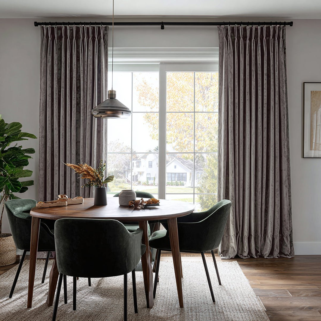 Nest Custom Velvet Thermal Curtains Pinch Pleat Grommet
