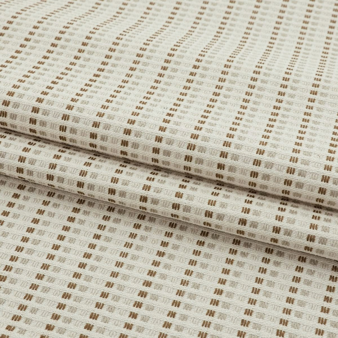 Rhythm Striped Woven Textured Linen Thermal Curtains