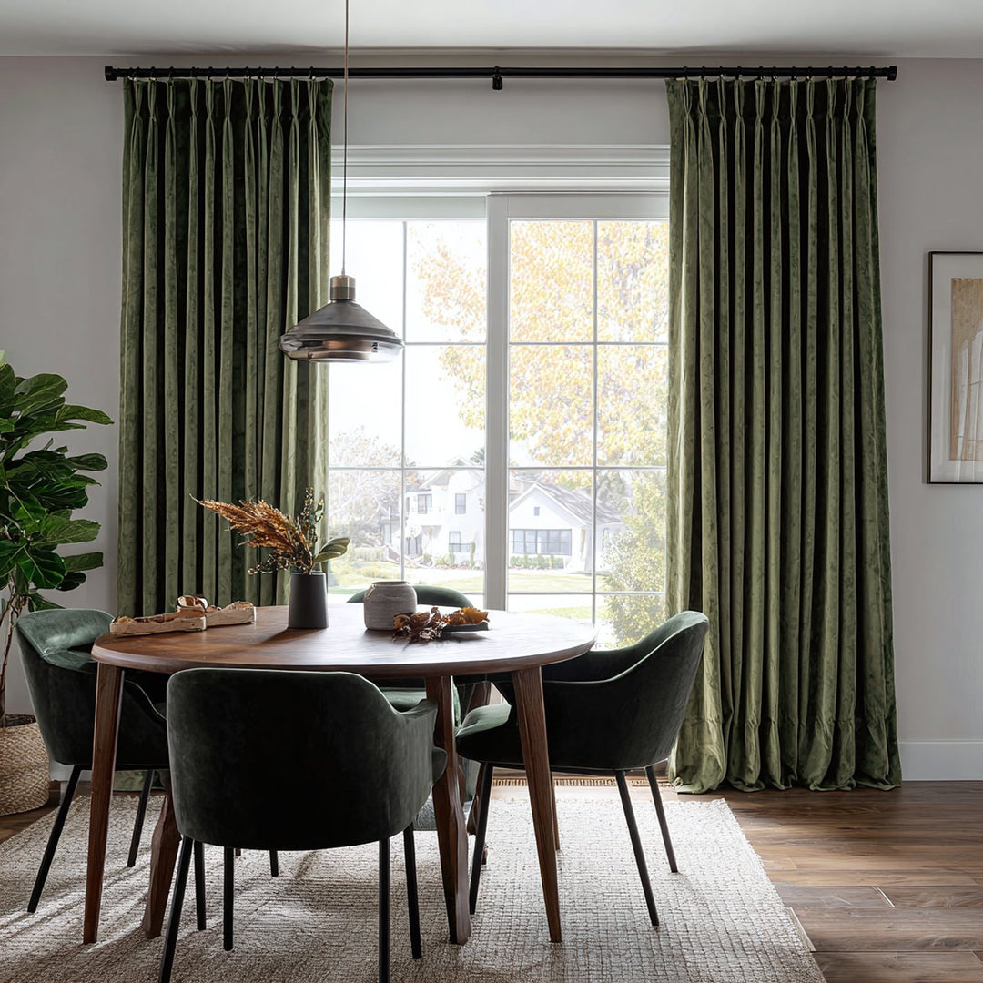 Nest Custom Velvet Thermal Curtains Pinch Pleat Grommet
