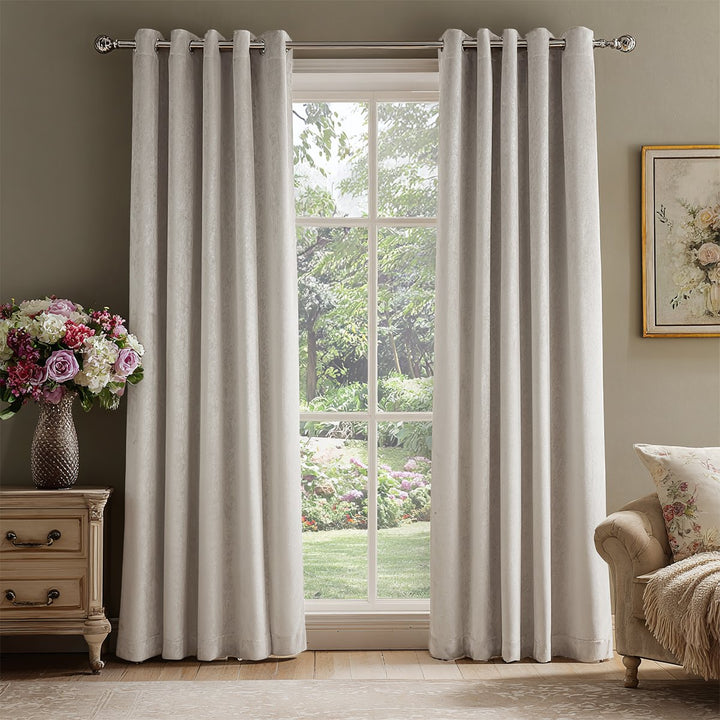 Ember Luxurious Velvet Pleated Thermal Curtains Grommet