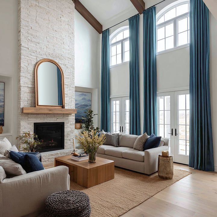 Opaque Linen Texture 100% Blackout Curtains