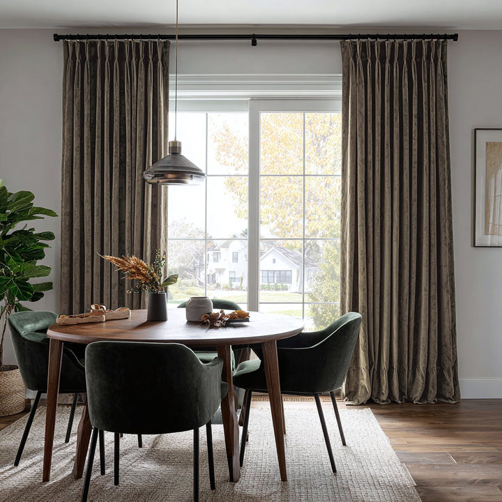 Nest Custom Velvet Thermal Curtains Pinch Pleat Grommet